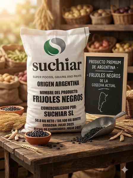 Frijoles negros importados.              
 ( 50 kgs)